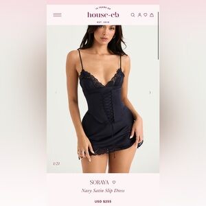 House of CB Navy Soraya dress size XS